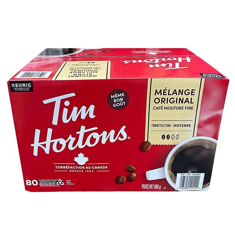TimHortons胶囊咖啡80杯840g/盒